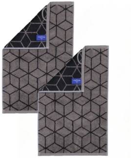 2 Stück Villeroy & Boch Gästetuch Coordinates 2557-79 graphit 30x50