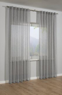 GARDINIA Gardine Schal mit verdeckten Schlaufen, verdeckte Schlaufen (1 St), transparent, transparent, Polyester, Stoff 100 % Polyester