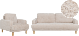 4-Sitzer Sofa Set Bouclé beige TUVE