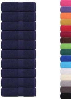 vidaXL Waschhandtücher 10 Stück FROGN Marineblau 30x30 cm 100% Baumwolle 136778