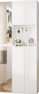 FUFU&GAGA Garderobenpaneel Garderobenpaneel mit Spiegel, weiß, MDF, 75×27×180 cm