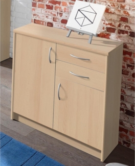 Stella Trading Kommode Buche Nachbildung mit Schubladen, BxHxT 74 x 86 x 35 cm
