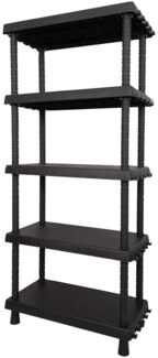 Dmora Goshenita Outdoor-Garderobe, Outdoor-Regal, Mehrzweckschrank mit 3 Regalen, 100 % Made in Italy, Anthrazit, 72 x 35 x 165 cm