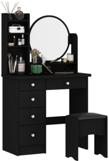 FUFU&GAGA Schminktisch mit Hocker und 5 Schubladen, 80 B x 40 T x 135H cm