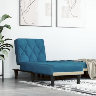 vidaXL Chaiselongue Blau Samt 352859