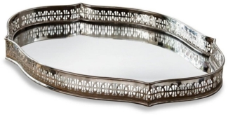 Mirabeau Tablett Tablett Cumont silber, Messing, Einsatz: Spiegelglas