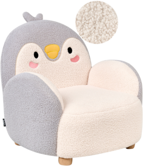 Kindersessel Bouclé grau Pinguin FYN