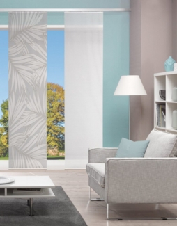 Vision S Schiebegardine PACEY Schiebegardine, halbtransparente, 260x60 cm, taupe, palmendruck, (4 St), Polyester