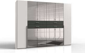 Kleiderschrank >Denver< (B/H/T: 270x208x58 cm) in Weiß - 270x208x58cm (BxHxT)