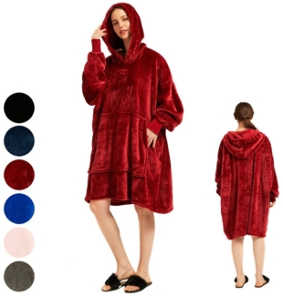 Wohndecke Ärmeldecke Tragbare Decke,Wohndecke,Fleecedecke,Kuscheldecke, BTTO, SchalDecke mit Ärmeln,Wohndecke,Einfarbig,Weich