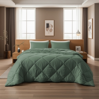 Sleeptime Bettdecke Diamond – waschbar, 4 Jahreszeiten, Grün