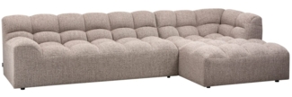 Chaiselongue Allure aus Melange-Stoff Rechts, Beige