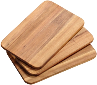 Hochwertige Frühstücksbrettchen 3er Set aus Akazienholz