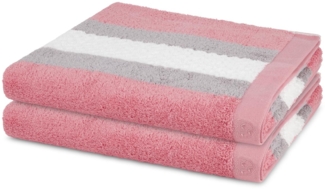 Ross Harmony 2 tlg. Frottier-Set - 2 X Duschtuch (70 X 140cm) - 520 - Altrosa