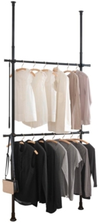 Teleskop-Garderobensystem HERKULES BASIC, schwarz, WENKO