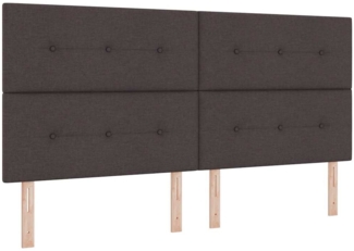 vidaXL Boxspringbett mit Matratze Dunkelbraun 200x200 cm Stoff 3339416