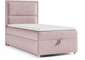 Best for Home Boxspringbett K11 SINGLE mit Bettkasten (Rosa 100x200)