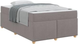 vidaXL Bettrahmen mit Matratze Taupe 120 x 190 cm Stoff 3399346