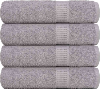 Duschtücher 4 Stk. Grau 70x140 cm 360 g/m² 100% Baumwolle 136834