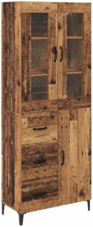 vidaXL Highboard Wandmontiert Altholz 69,5 x 34 x 180 cm Holzwerkstoff 3415777