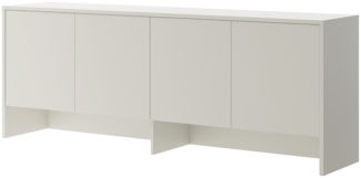 MEBLINI Hängeschrank für Horizontal Schrankbett Bed Concept - Wandschrank mit Ablagen und Fächern - Wandregal - BC-10 für 120x200 Horizontal - Kaschmir