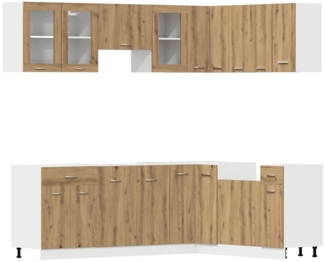 vidaXL 11-tlg. Küchenschrank-Set Lyon Artisan-Eiche Holzwerkstoff 3328576