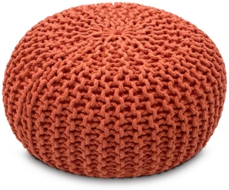 Amagohome Sitzhocker Sitzpouf Strickhocker Pouf Ø45 H30cm Bodenkissen Indoor Baumwolle nach