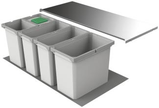 Abfallsorter Cox Box 2T/1000-5 mit fünffach Trennung inkl. Biodeckel für 100 cm Schrankbreite / Abfalleimer / Abfallsammler / Mülleimer