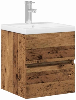 vidaXL Waschbeckenunterschrank Schwarz Eichen-Optik 41 x 39 x 62 cm 3333144