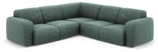 Micadoni Ecksofa Molino 5-Sitzer Chenille Petrol