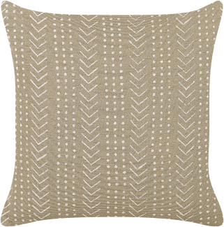 Dekokissen Geometrisches Muster SENECIO Baumwolle 45 x 45 cm Beige