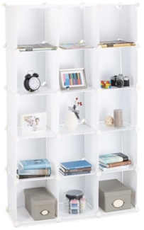 Steckregal aus Kunststoff mit 15 Fächern