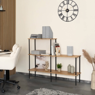 HOME DELUXE Regal INDU Oiled Oak - (L x B x H): 140 x 35 x 110 cm