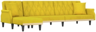 vidaXL Schlafsofa in L-Form Gelb 271x140x70 cm Samt 3157280