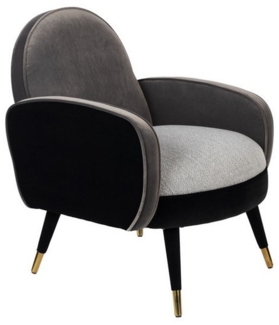 Zuiver Sessel Retro Sessel Cocktailsessel SAM Schwarz Lounger