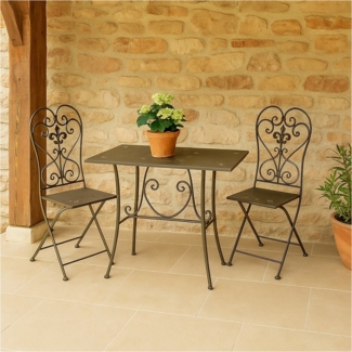 HTI-Living Gartentisch Metalltisch Braun Lily (Stück, 1-St, 1 Tisch), Gartentisch Terrassentisch