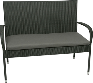 GO-DE Bank-Auflage 112 x 48 x 5 cm anthrazit Auflage Sitzauflage Bankauflage