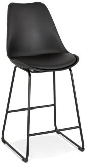 KADIMA DESIGN Barstuhl Kunststoff | 109 cm Gesamthöhe | Ergonomisch Belastbar 120kg | Schwarz | Thekenstuhl