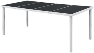 vidaXL Gartentisch 190x90x74 cm Schwarz Stahl 43307