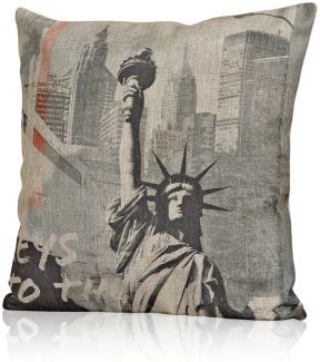 Sofakissenhülle Amerika Freiheitsstatur Designer Kissenbezug Dekokissen 45cm