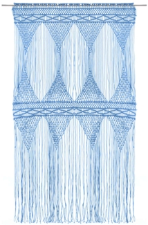 vidaXL Makramee Vorhang Blau 140x240 cm Baumwolle 323990
