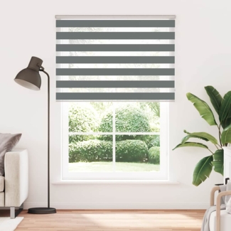 vidaXL Zebrarollo Dunkelgrau 155x230 cm Stoffbreite 150,9 cm Polyester 4014194