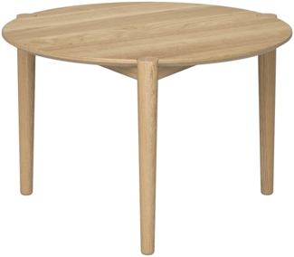 skølm 'Åsarna' Couchtisch, Eiche mit 3 Beinen, geölt, Ø55 cm