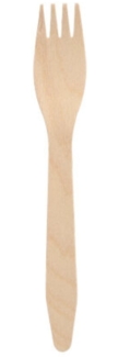 PAPSTAR Einwegbesteck-Set 100 Gabeln, Holz "pure" 16,5 cm