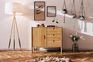Kommode Schrank SAGA Eiche massiv 97x84x46 cm