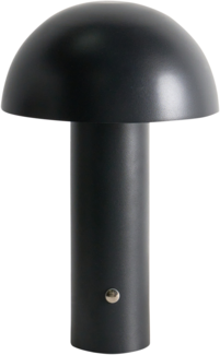 Kabellose LED Tischlampe BOJO mit Dimmer Metall Schwarz