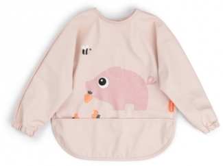 Done by Deer Ärmeltaschen-Lätzchen 6-18m Tiny Farm - Rosa