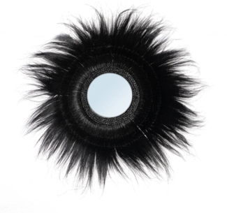 Der Sunken Forest Spiegel - Schwarz - Schwarz - 90x90x22cm