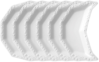 Rosenthal Geschirr-Set Maria Weiss Anschlussteller 19 x 8,5 cm Set6, Porzellan