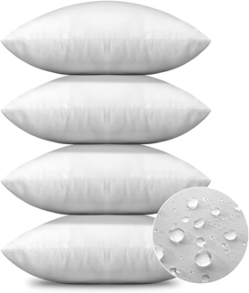 4er Set wasserdichte Kissenfüllung 45 x 45 cm - Kisseneinsätze im Freien - Füllkissen Kopfkissen Sofakissen für Patio Garten Sofa Bauernhaus Dekor